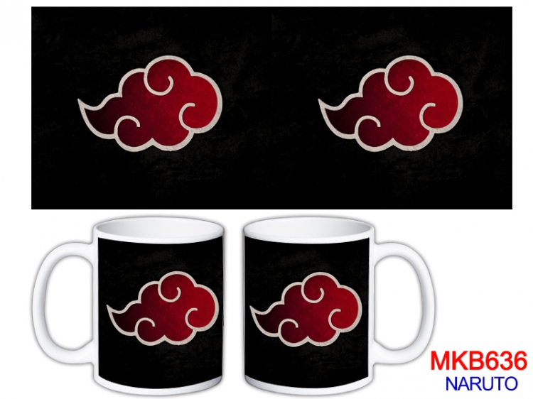 Naruto Anime color printing ceramic mug cup price for 5 pcs MKB-636