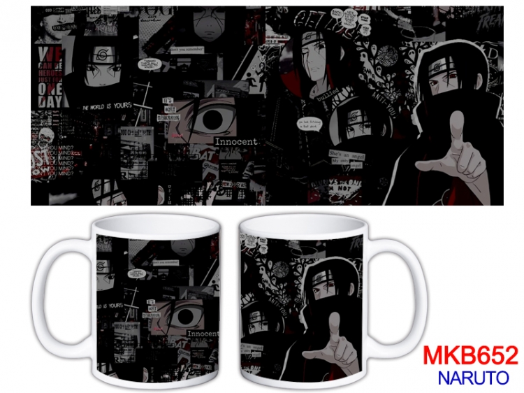 Naruto Anime color printing ceramic mug cup price for 5 pcs MKB-652