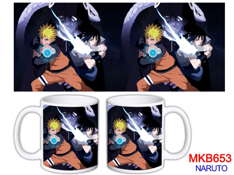 Naruto Anime color printing ceramic mug cup price for 5 pcs MKB-653