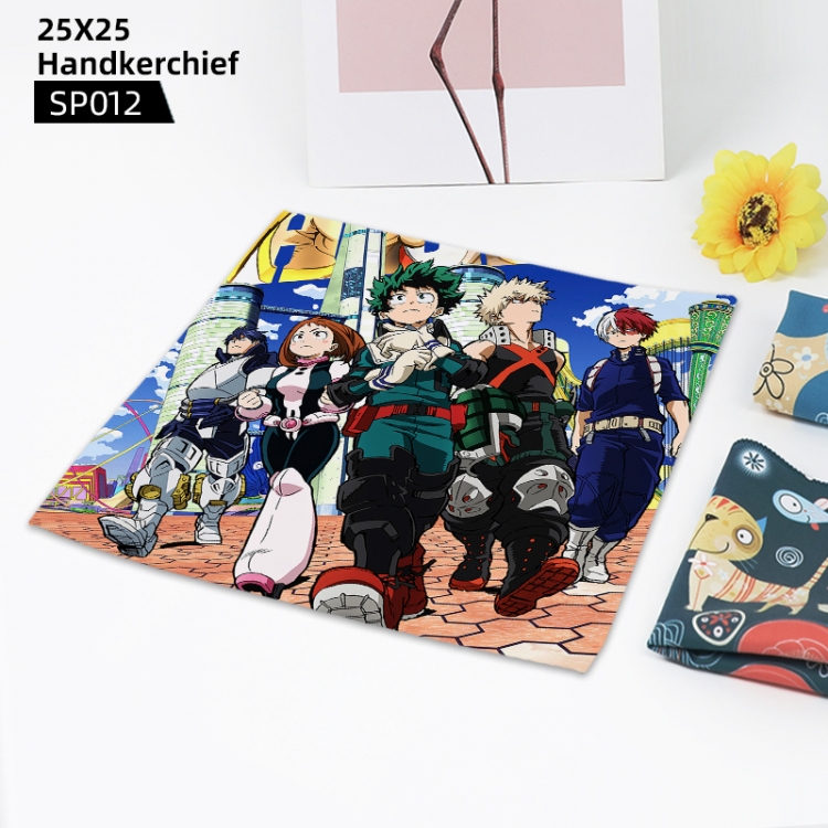 My Hero Academia Anime handkerchief 25x25cm can be customized SP012