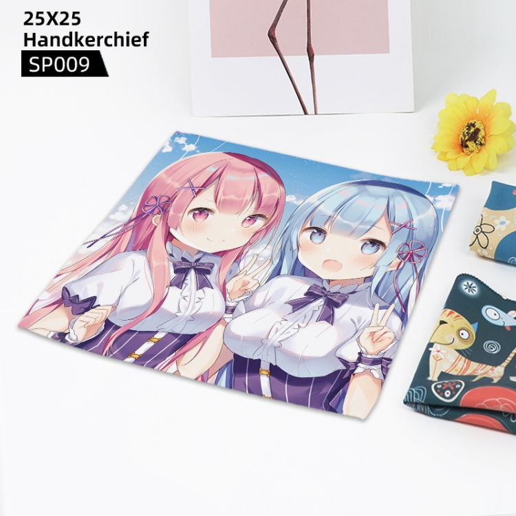 Re:Zero kara Hajimeru Isekai Seikatsu Anime handkerchief 25x25cm can be customized SP009