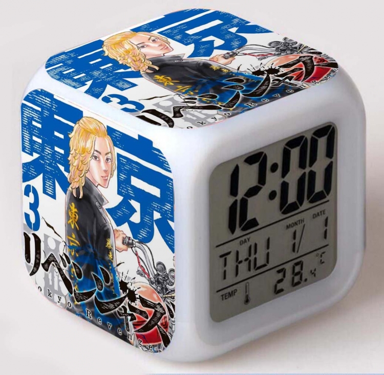 Tokyo Revengers Colorful mood color changing boxed alarm clock