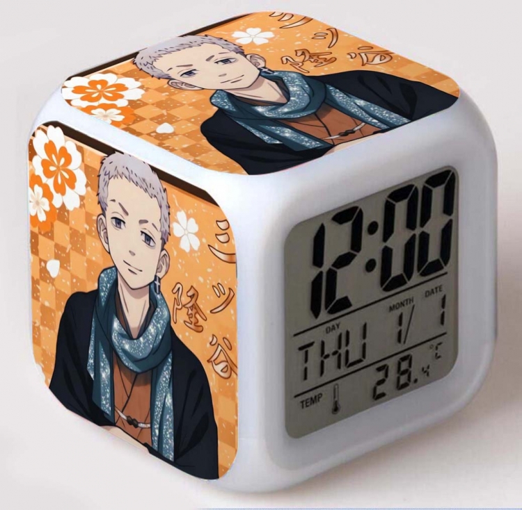 Tokyo Revengers Colorful mood color changing boxed alarm clock
