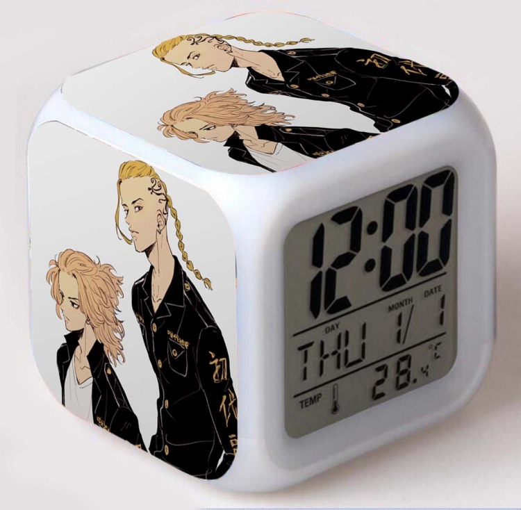 Tokyo Revengers Colorful mood color changing boxed alarm clock