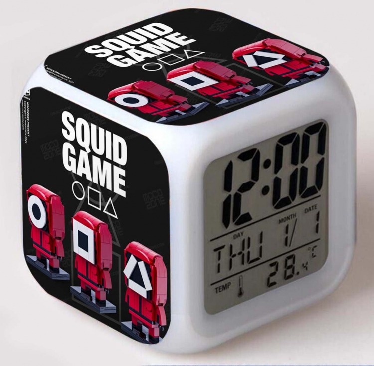 Squid Game Colorful mood color changing boxed alarm clock