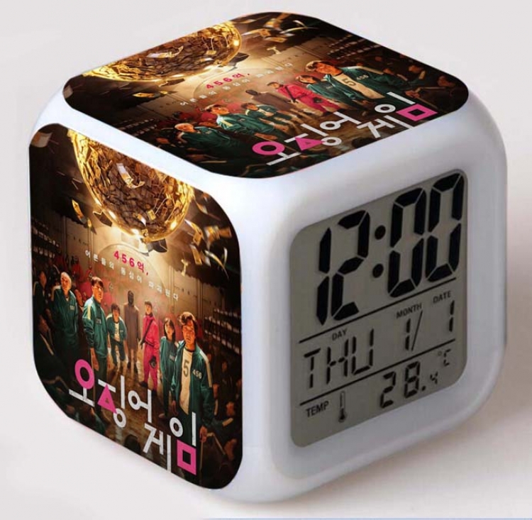 Squid Game Colorful mood color changing boxed alarm clock