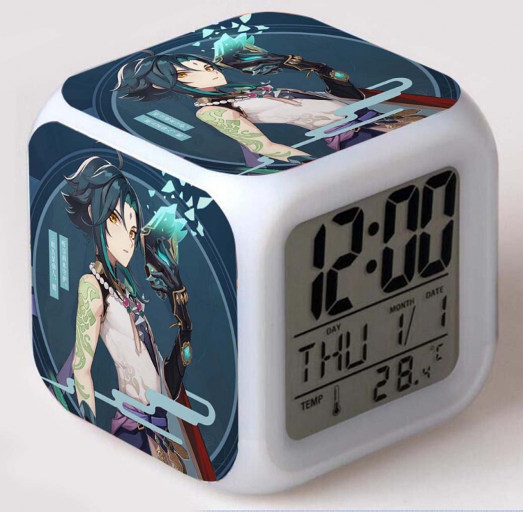 Genshin Impact  Colorful mood color changing boxed alarm clock