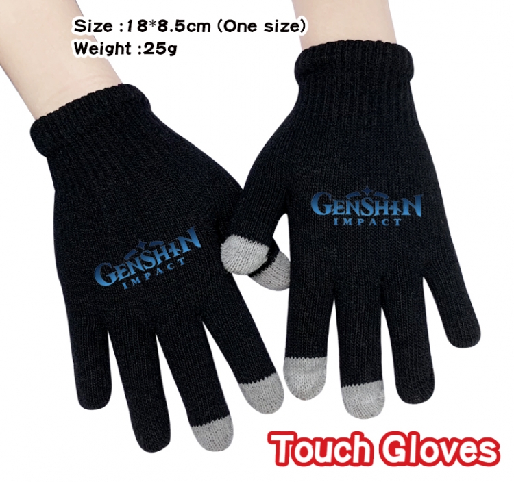 Genshin Impact  Anime knitted full finger gloves 18X8.5CM