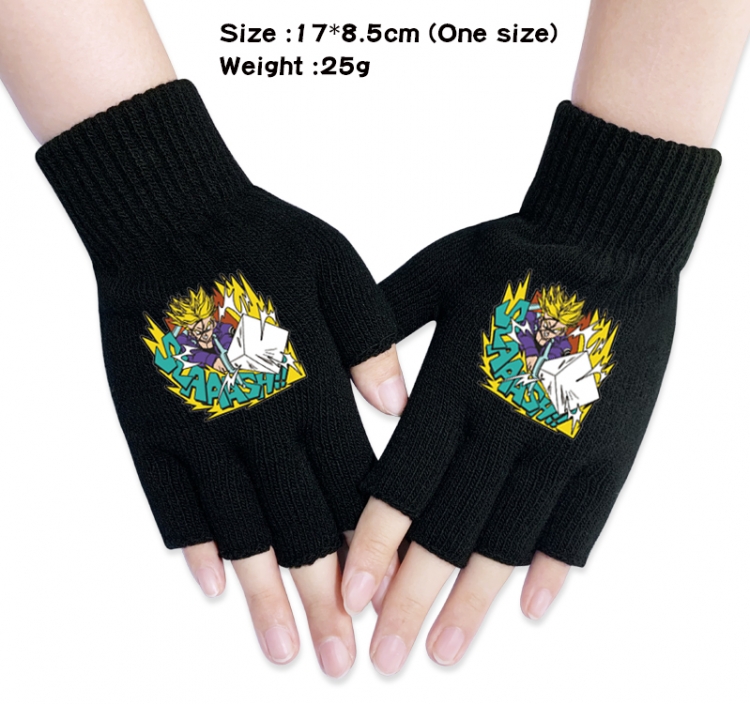 DRAGON BALL Anime knitted half finger gloves
