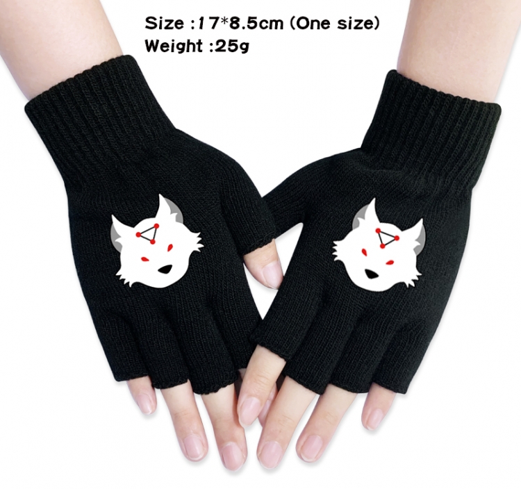 Jujutsu Kaisen   Anime knitted half finger gloves 17x8.5cm