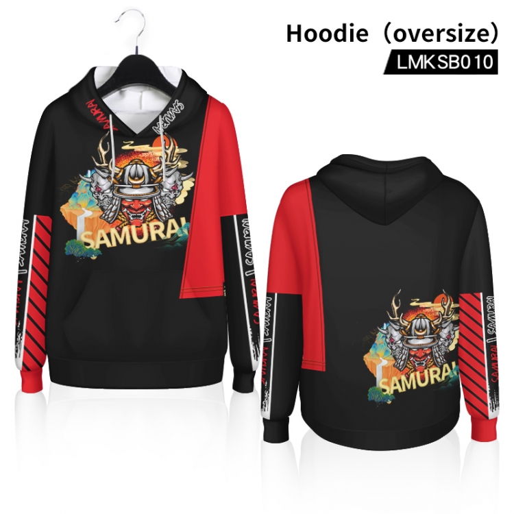 warrior Anime Hooded Sweatshirt oversize LMKSB010