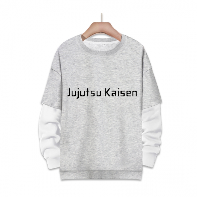 Jujutsu Kaisen  Anime fake two-piece thick round neck sweater from S to 3XL