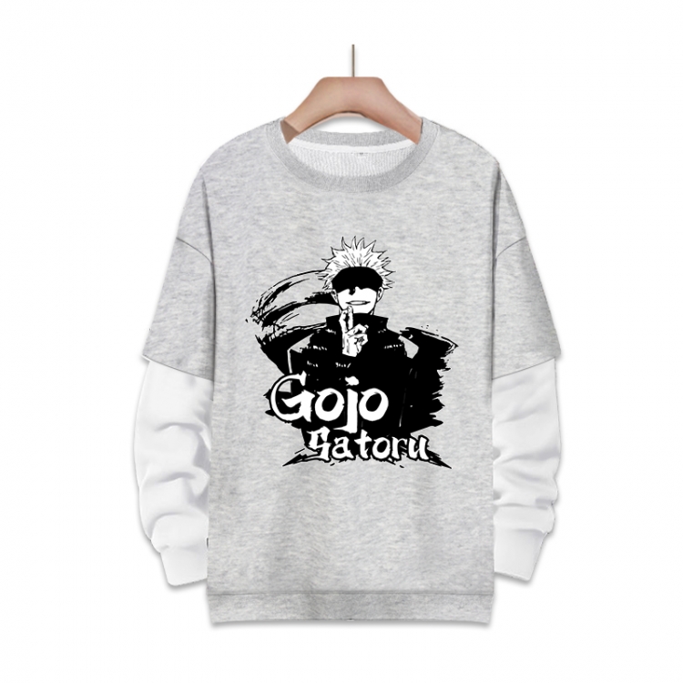 Jujutsu Kaisen  Anime fake two-piece thick round neck sweater from S to 3XL