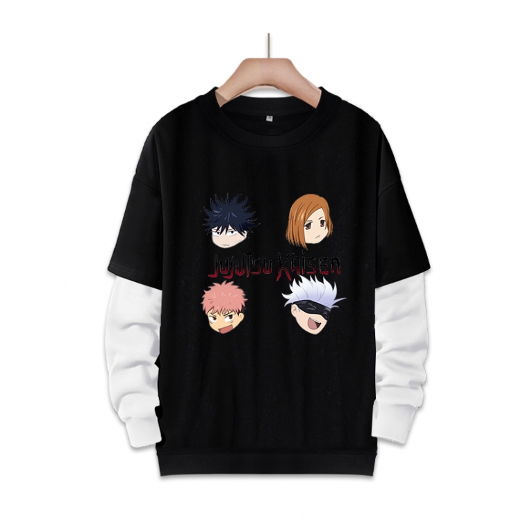 Jujutsu Kaisen  Anime fake two-piece thick round neck sweater from S to 3XL