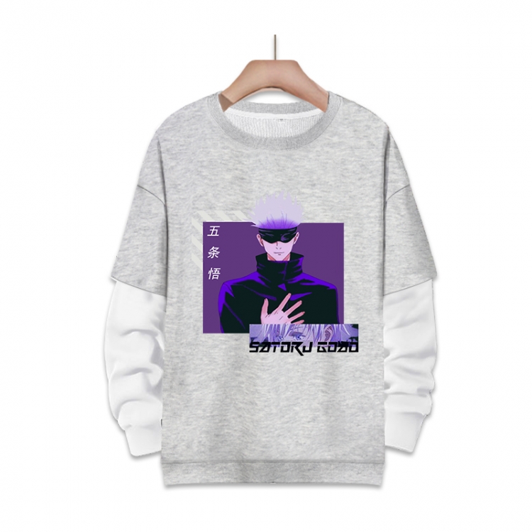 Jujutsu Kaisen  Anime fake two-piece thick round neck sweater from S to 3XL