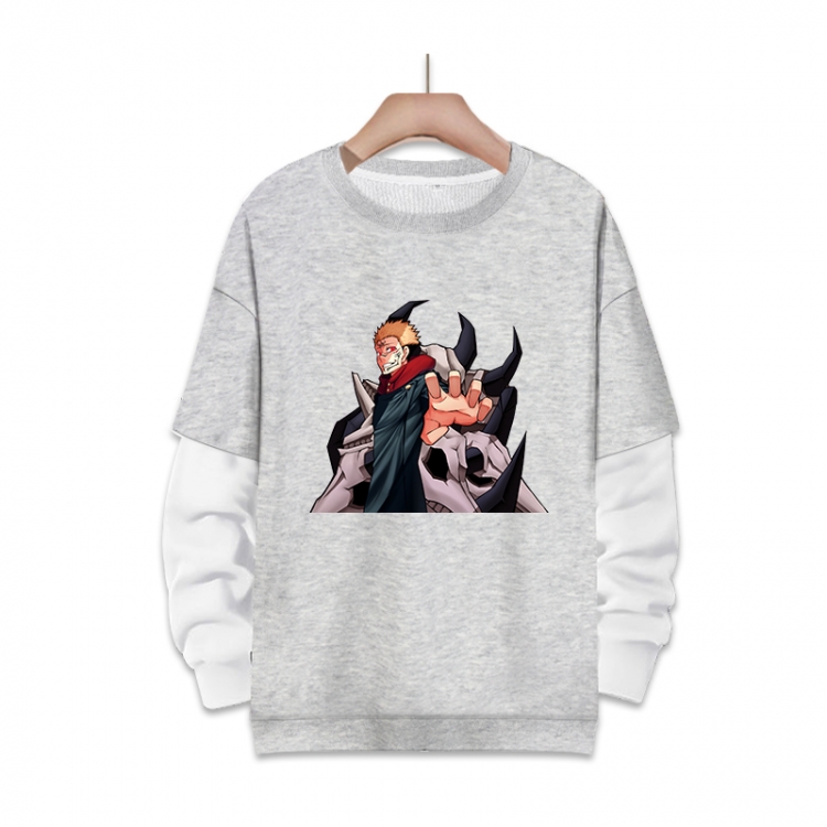 Jujutsu Kaisen  Anime fake two-piece thick round neck sweater from S to 3XL