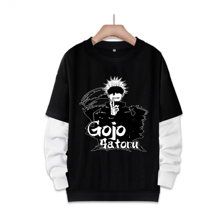 Jujutsu Kaisen  Anime fake two-piece thick round neck sweater from S to 3XL