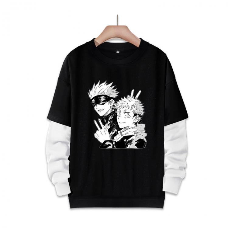 Jujutsu Kaisen  Anime fake two-piece thick round neck sweater from S to 3XL