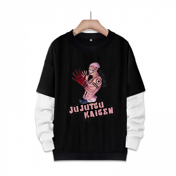 Jujutsu Kaisen  Anime fake two-piece thick round neck sweater from S to 3XL