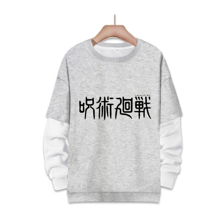 Jujutsu Kaisen  Anime fake two-piece thick round neck sweater from S to 3XL