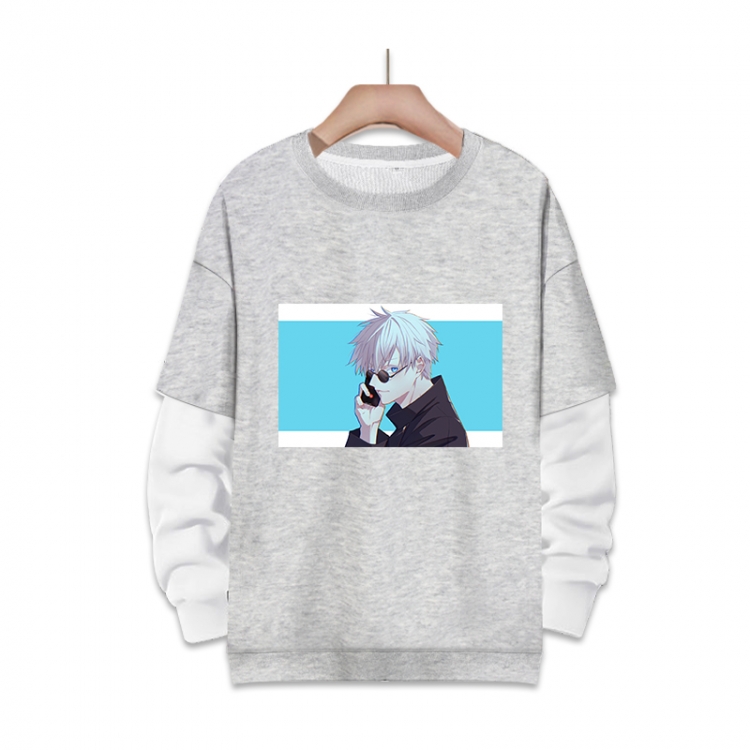 Jujutsu Kaisen  Anime fake two-piece thick round neck sweater from S to 3XL