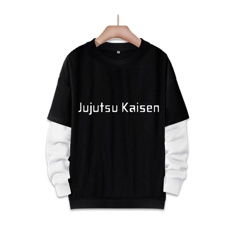 Jujutsu Kaisen  Anime fake two-piece thick round neck sweater from S to 3XL