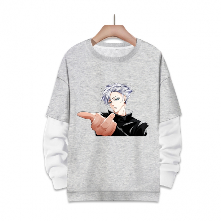 Jujutsu Kaisen  Anime fake two-piece thick round neck sweater from S to 3XL