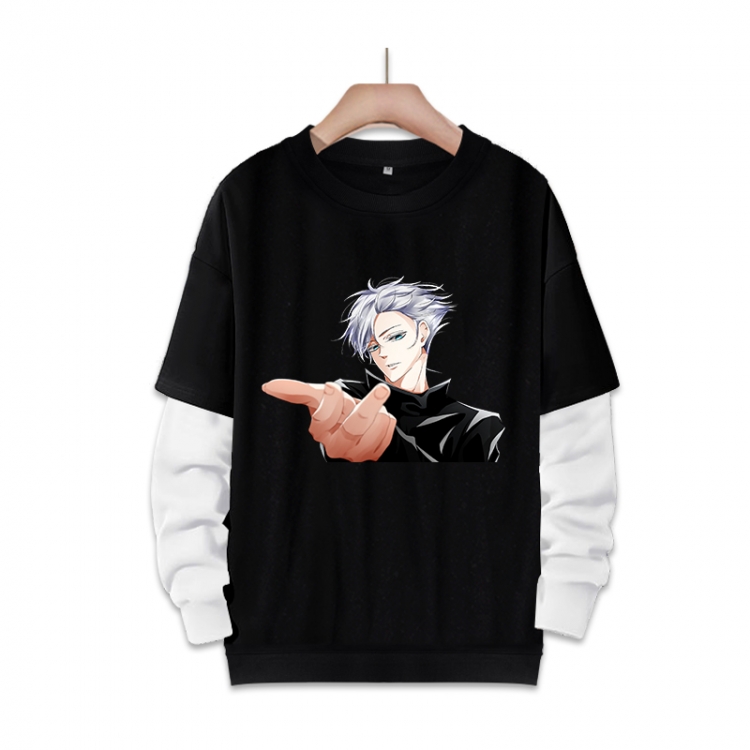 Jujutsu Kaisen  Anime fake two-piece thick round neck sweater from S to 3XL