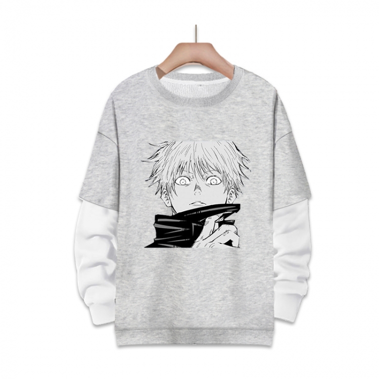 Jujutsu Kaisen  Anime fake two-piece thick round neck sweater from S to 3XL