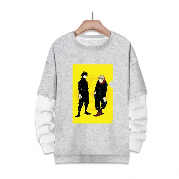 Jujutsu Kaisen  Anime fake two-piece thick round neck sweater from S to 3XL