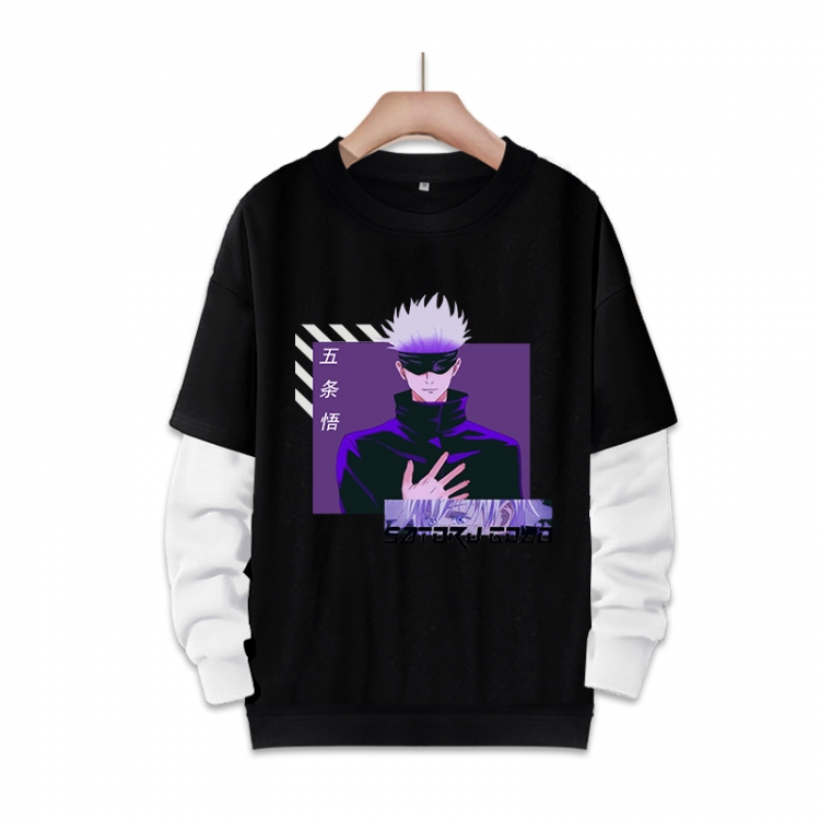 Jujutsu Kaisen  Anime fake two-piece thick round neck sweater from S to 3XL