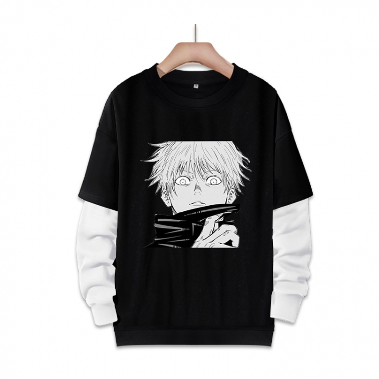 Jujutsu Kaisen  Anime fake two-piece thick round neck sweater from S to 3XL