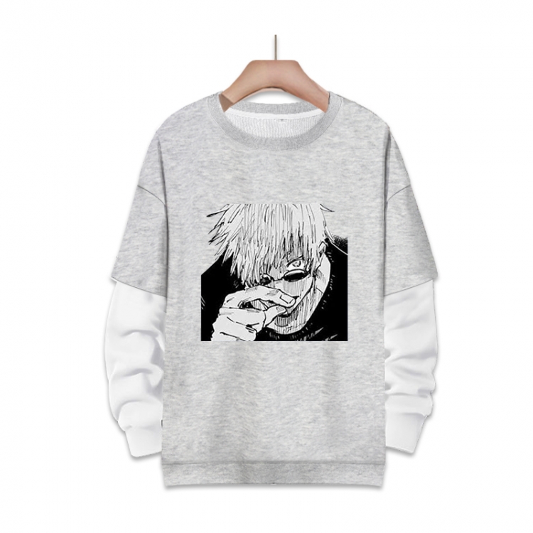 Jujutsu Kaisen  Anime fake two-piece thick round neck sweater from S to 3XL