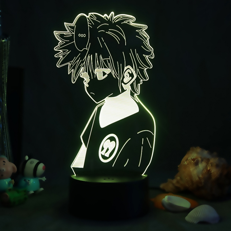 HunterXHunter 3D night light USB touch switch colorful acrylic table lamp BLACK BASE