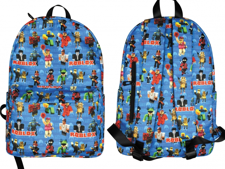 ROBLOX Animation surrounding printed student backpack