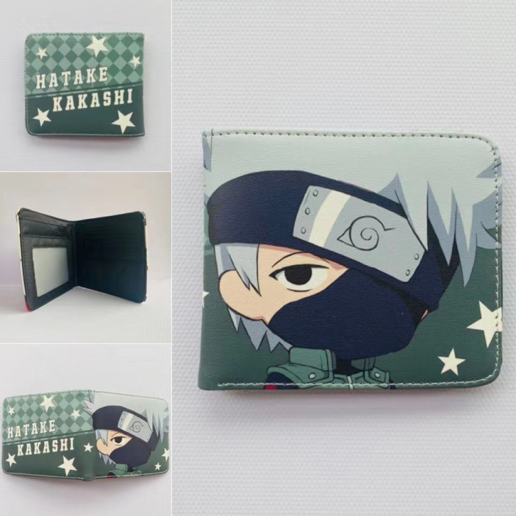 Naruto Full color  Two fold short card case wallet 11X9.5CM 60G