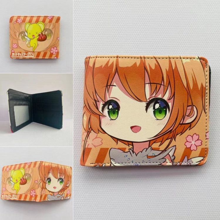 Card Captor Sakura Full color  Two fold short card case wallet 11X9.5CM 60G