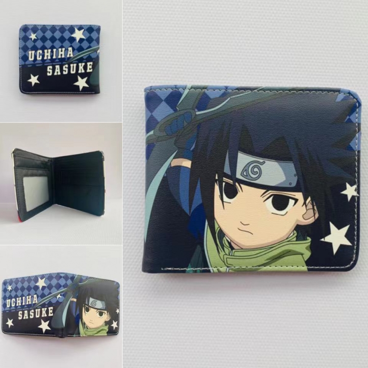 Naruto Full color  Two fold short card case wallet 11X9.5CM 60G