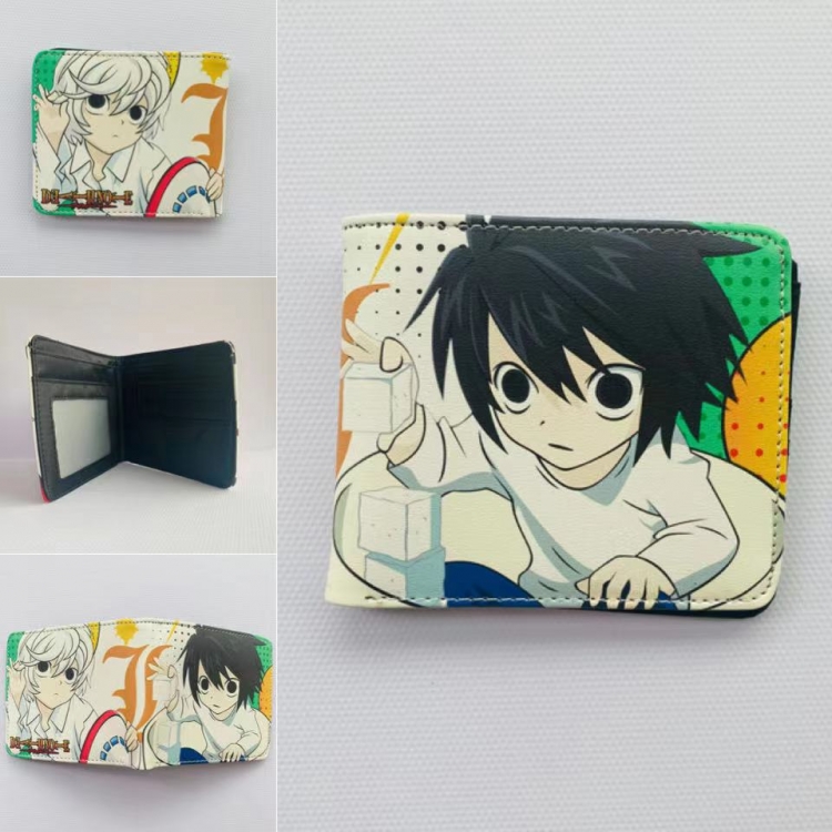 Death note Full color  Two fold short card case wallet 11X9.5CM 60G