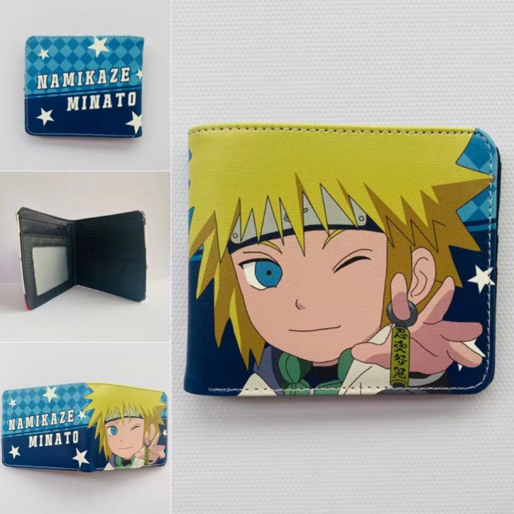 Naruto Full color  Two fold short card case wallet 11X9.5CM 60G