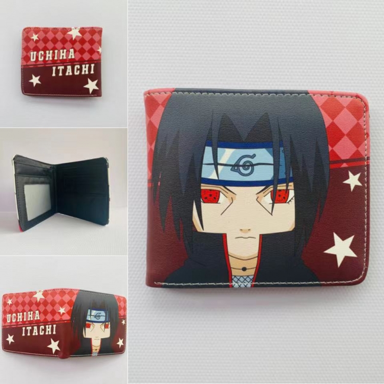 Naruto Full color  Two fold short card case wallet 11X9.5CM 60G