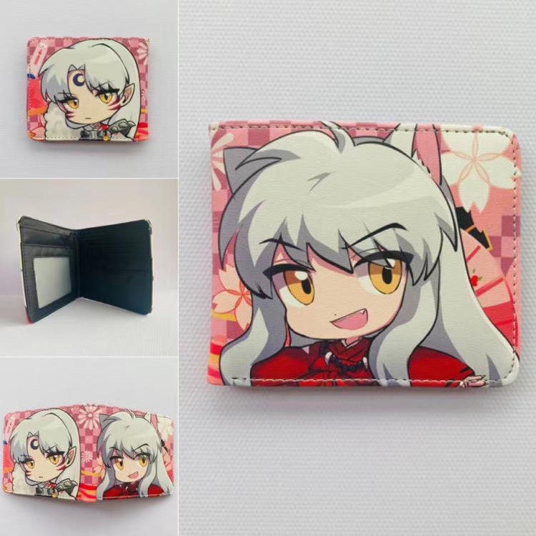 Inuyasha Full color  Two fold short card case wallet 11X9.5CM 60G
