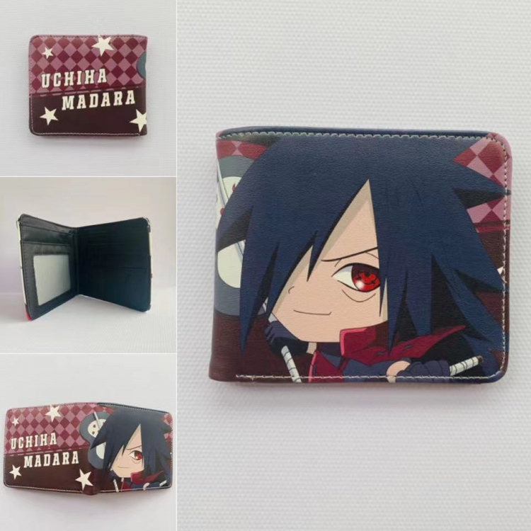 Naruto Full color  Two fold short card case wallet 11X9.5CM 60G