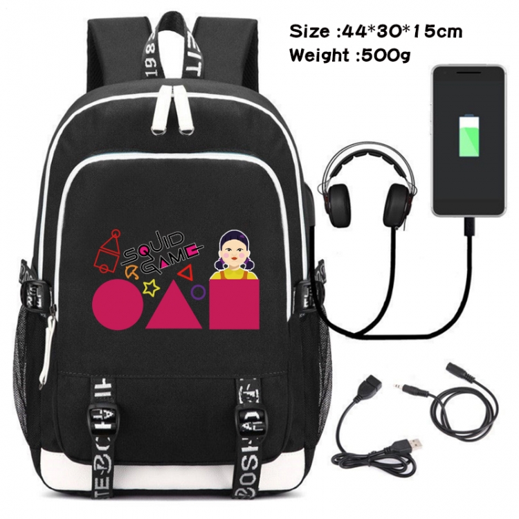 Squid game Data Backpack Waterproof Backpack School Bag 44X30X15CM