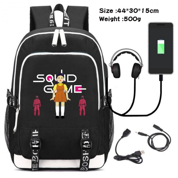 Squid game Data Backpack Waterproof Backpack School Bag 44X30X15CM