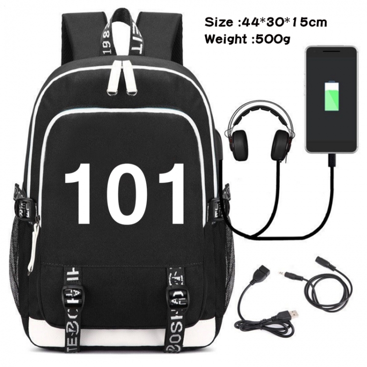 Squid game Data Backpack Waterproof Backpack School Bag 44X30X15CM