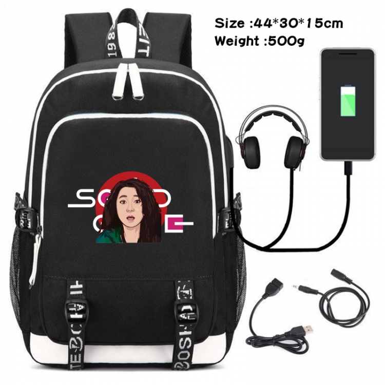 Squid game Data Backpack Waterproof Backpack School Bag 44X30X15CM