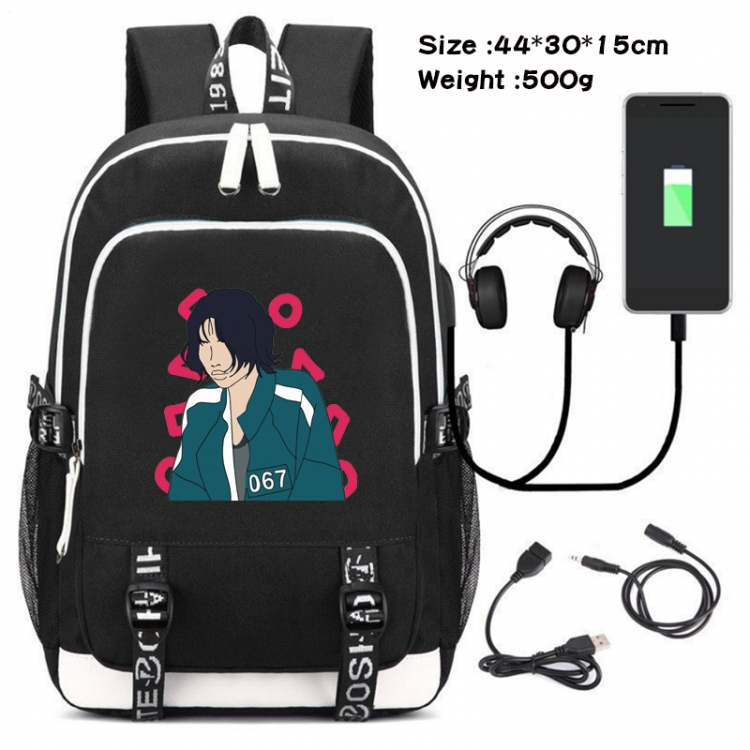 Squid game Data Backpack Waterproof Backpack School Bag 44X30X15CM