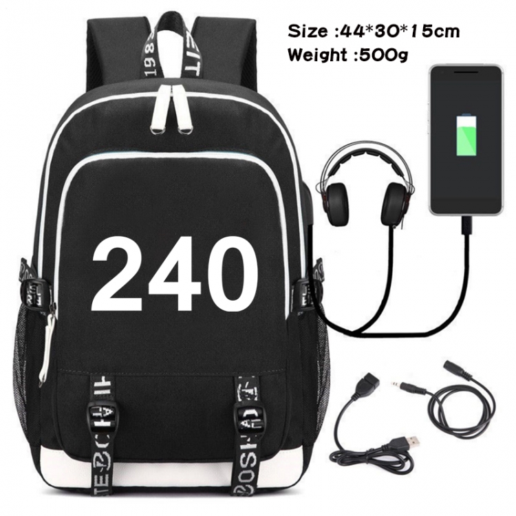 Squid game Data Backpack Waterproof Backpack School Bag 44X30X15CM