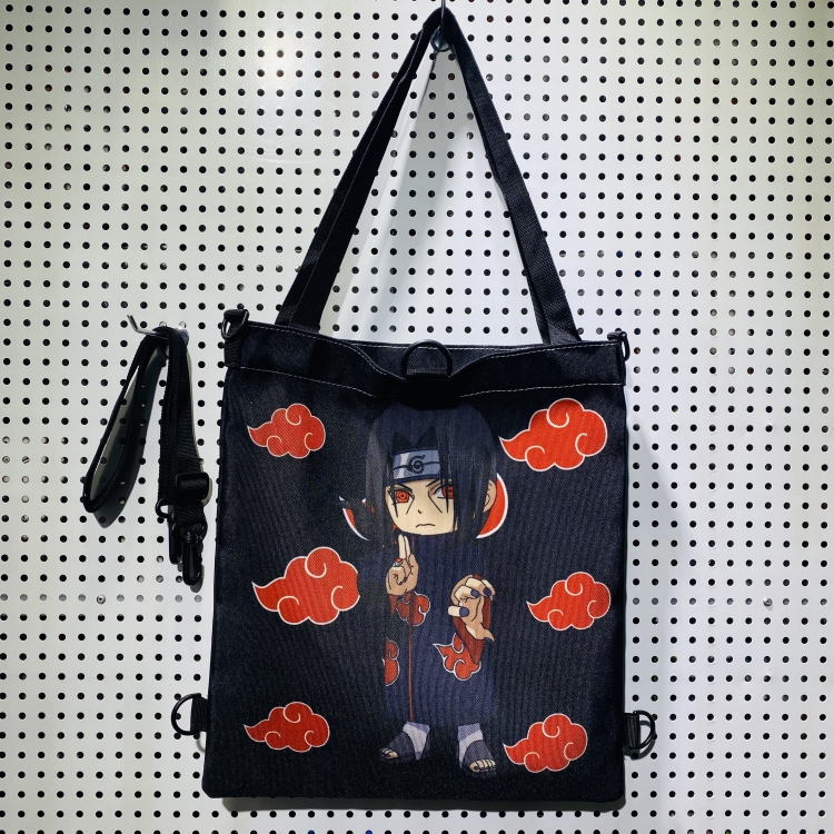 Naruto Double-sided color picture canvas shoulder bag storage bag 33X32cm
